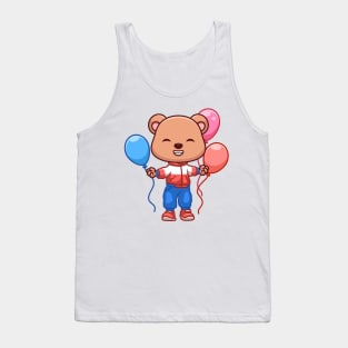 Birthday Bear Cute Cartoon Tank Top